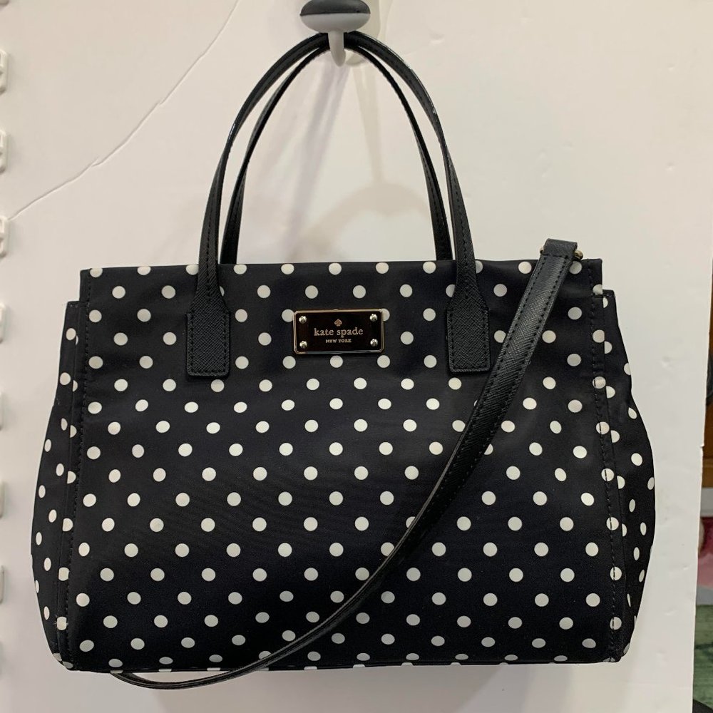 Kate Spade Black and White Polka Dot Bag.